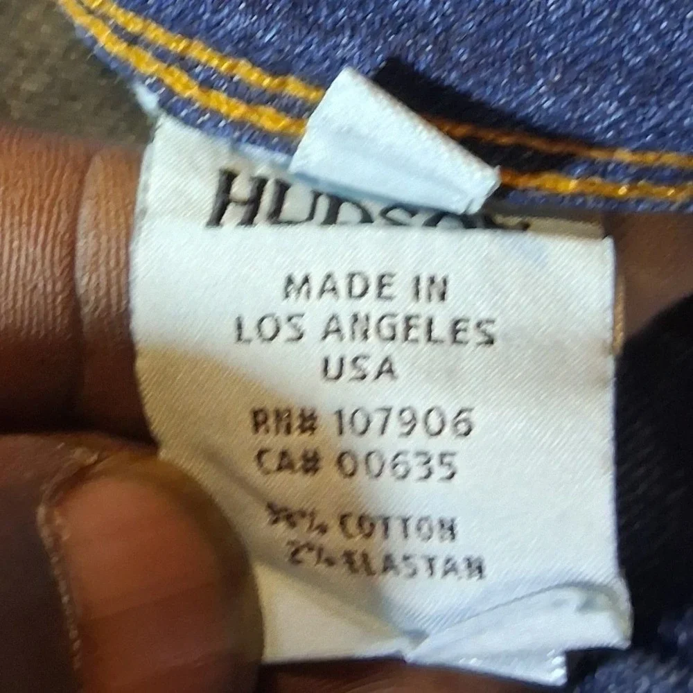 Hudson Mens Blue Straight Leg Denim Jeans Made in USA Size 38